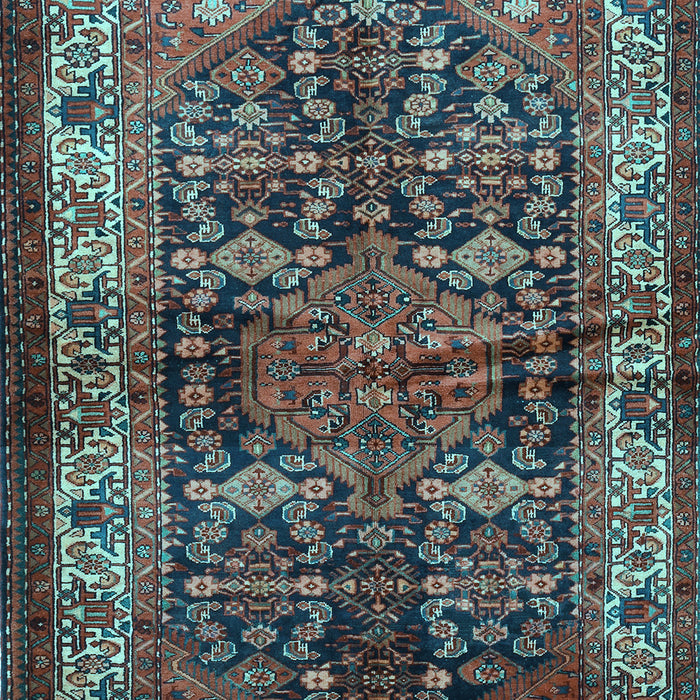 Machine Washable Persian Light Blue Traditional Rug, wshtr572lblu