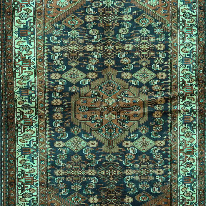 Machine Washable Persian Turquoise Traditional Area Rugs, wshtr572turq