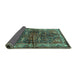 Sideview of Persian Turquoise Traditional Rug, tr572turq