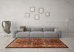 Machine Washable Persian Brown Traditional Rug in a Living Room,, wshtr572brn