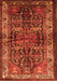 Serging Thickness of Machine Washable Persian Orange Traditional Area Rugs, wshtr572org