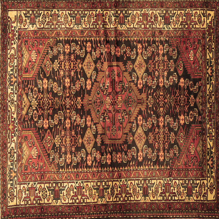 Square Persian Brown Traditional Rug, tr572brn