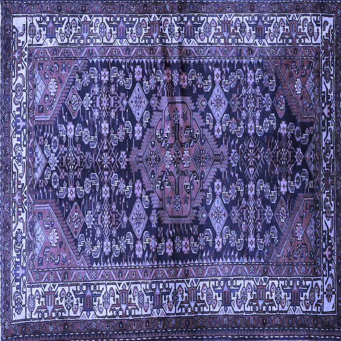 Square Persian Blue Traditional Rug, tr572blu