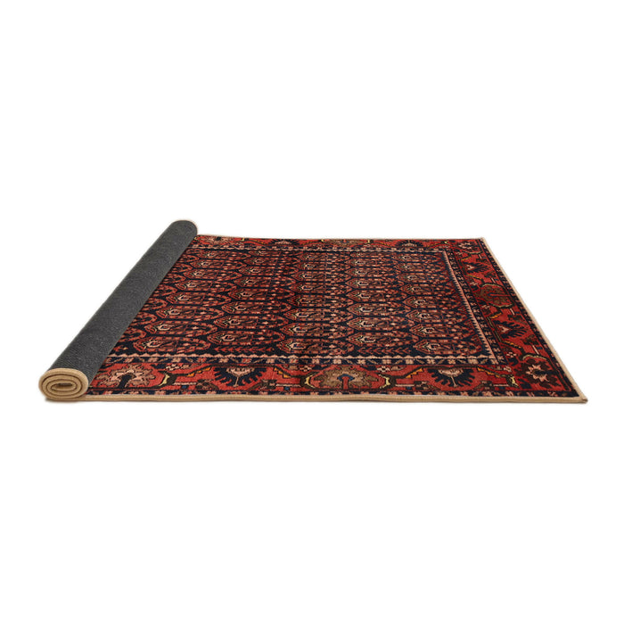 Sideview of Traditional Sienna Brown Persian Rug, tr573