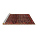 Sideview of Machine Washable Traditional Sienna Brown Rug, wshtr573