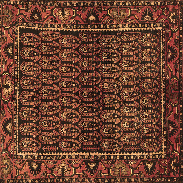 Square Persian Brown Traditional Rug, tr573brn