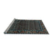 Sideview of Machine Washable Persian Light Blue Traditional Rug, wshtr573lblu