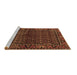 Sideview of Machine Washable Persian Brown Traditional Rug, wshtr573brn