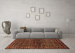 Machine Washable Persian Brown Traditional Rug in a Living Room,, wshtr573brn