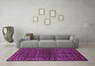 Machine Washable Persian Purple Traditional Area Rugs in a Living Room, wshtr573pur