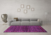 Machine Washable Persian Purple Traditional Rug, wshtr573pur