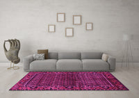 Machine Washable Persian Pink Traditional Rug, wshtr573pnk