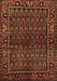 Machine Washable Persian Brown Traditional Rug, wshtr573brn