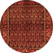 Machine Washable Persian Orange Traditional Area Rugs, wshtr573org