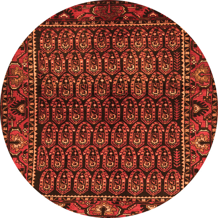 Square Persian Orange Traditional Rug, tr573org