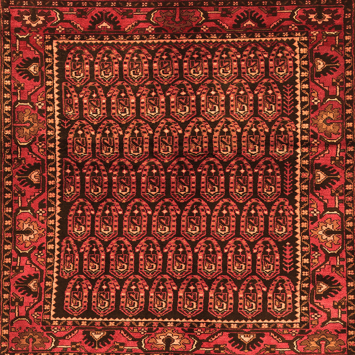 Serging Thickness of Persian Orange Traditional Rug, tr573org