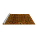 Sideview of Machine Washable Persian Yellow Traditional Rug, wshtr573yw