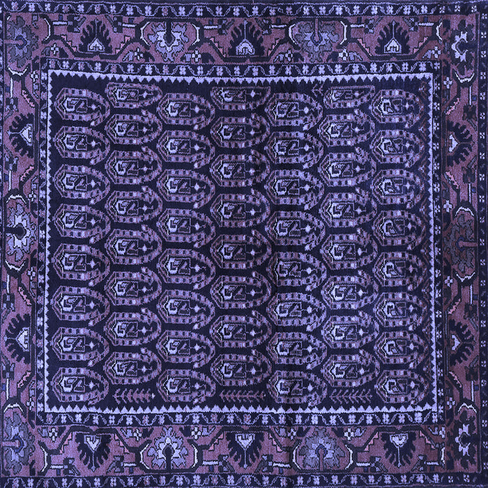Square Persian Blue Traditional Rug, tr573blu