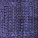 Square Persian Blue Traditional Rug, tr573blu