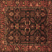 Square Machine Washable Persian Brown Traditional Rug, wshtr574brn