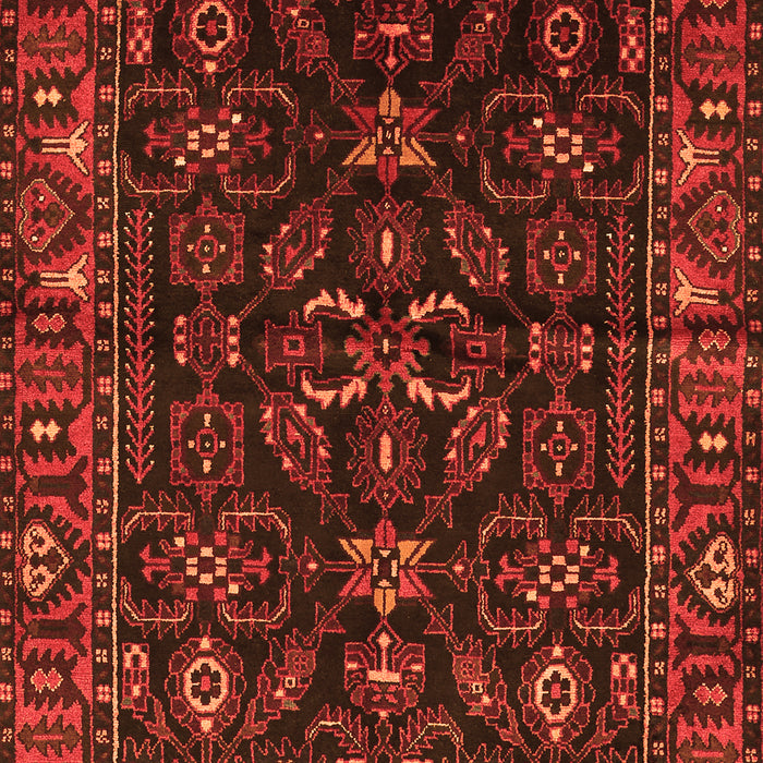 Serging Thickness of Machine Washable Persian Orange Traditional Area Rugs, wshtr574org