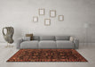 Machine Washable Persian Brown Traditional Rug in a Living Room,, wshtr574brn