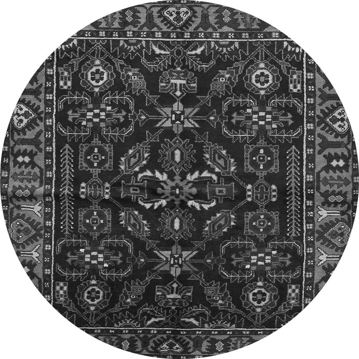 Machine Washable Persian Gray Traditional Rug, wshtr574gry