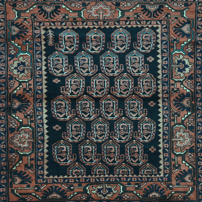 Square Persian Light Blue Traditional Rug, tr575lblu