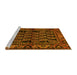 Sideview of Machine Washable Persian Yellow Traditional Rug, wshtr575yw