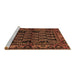 Sideview of Machine Washable Persian Brown Traditional Rug, wshtr575brn