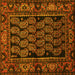 Square Persian Yellow Traditional Rug, tr575yw