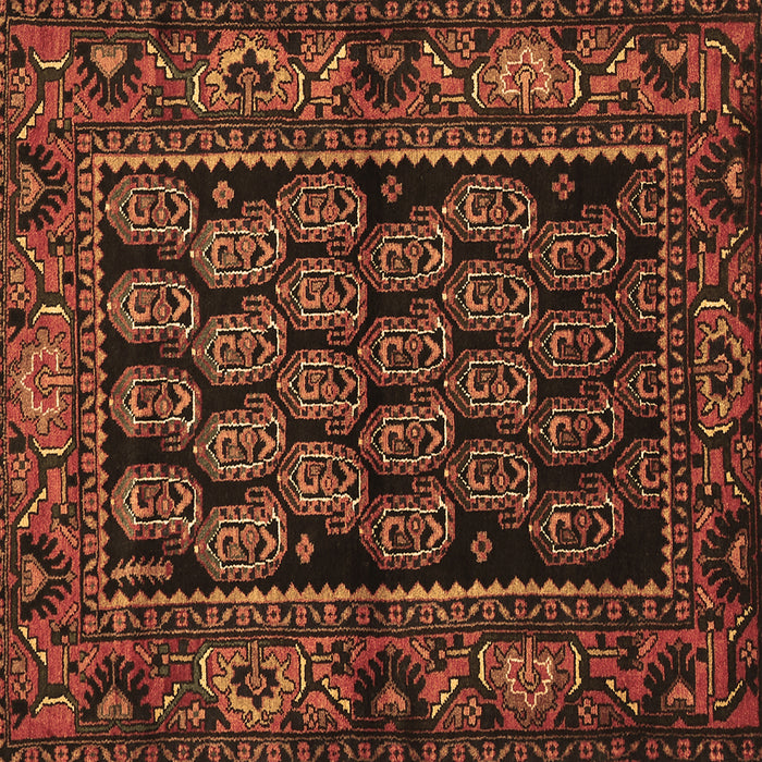 Square Persian Brown Traditional Rug, tr575brn