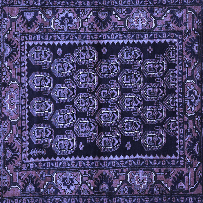 Square Machine Washable Persian Blue Traditional Rug, wshtr575blu