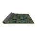 Sideview of Persian Turquoise Traditional Rug, tr575turq