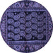 Round Persian Blue Traditional Rug, tr575blu