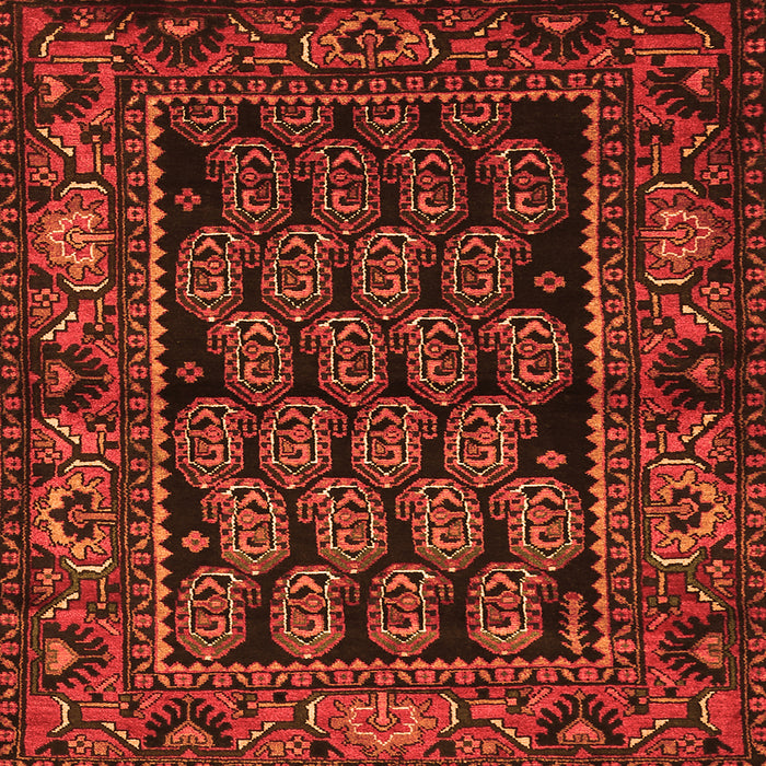 Serging Thickness of Persian Orange Traditional Rug, tr575org