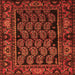 Serging Thickness of Persian Orange Traditional Rug, tr575org
