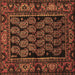 Square Machine Washable Persian Brown Traditional Rug, wshtr575brn