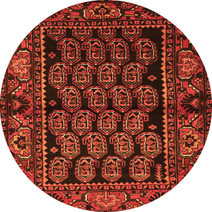 Square Persian Orange Traditional Rug, tr575org