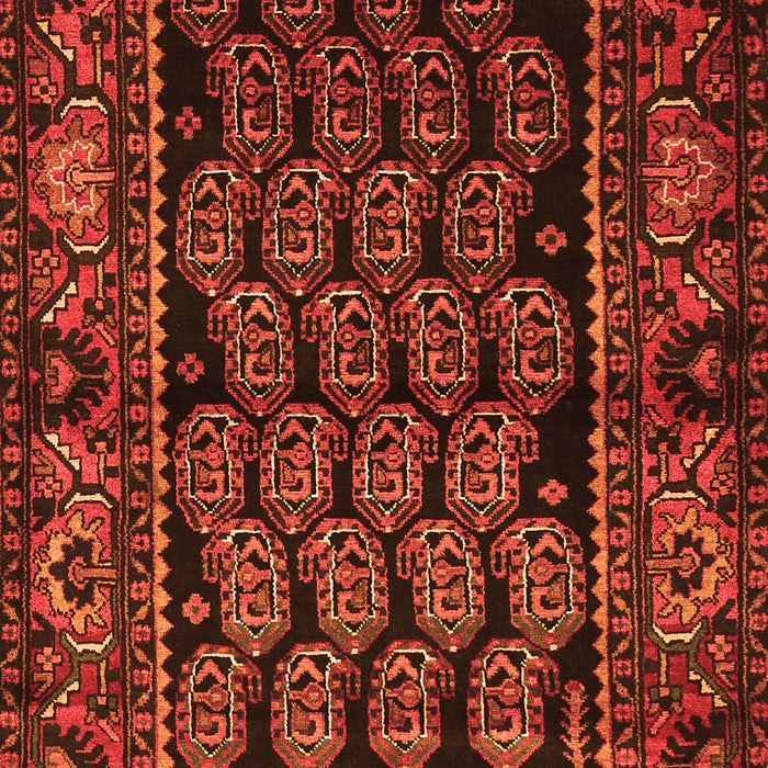 Serging Thickness of Machine Washable Persian Orange Traditional Area Rugs, wshtr575org