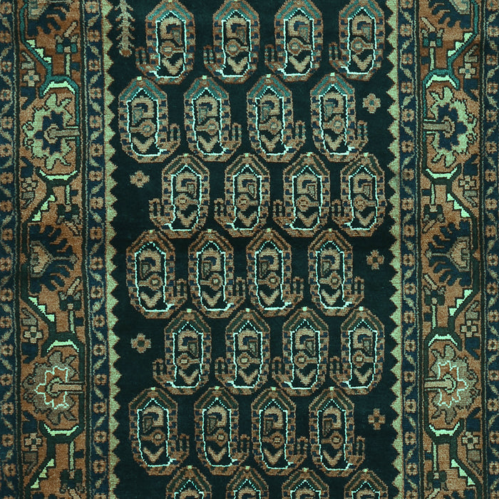 Machine Washable Persian Turquoise Traditional Area Rugs, wshtr575turq