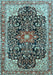 Medallion Light Blue Traditional Rug, tr576lblu