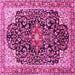 Square Medallion Pink Traditional Rug, tr576pnk