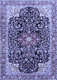 Medallion Blue Traditional Rug, tr576blu