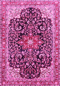 Medallion Pink Traditional Rug, tr576pnk