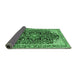 Sideview of Medallion Emerald Green Traditional Rug, tr576emgrn