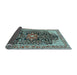 Sideview of Medallion Light Blue Traditional Rug, tr576lblu