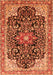 Medallion Orange Traditional Rug, tr576org