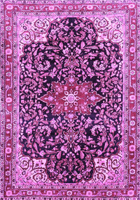 Medallion Purple Traditional Rug, tr576pur