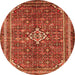 Machine Washable Persian Orange Traditional Area Rugs, wshtr577org